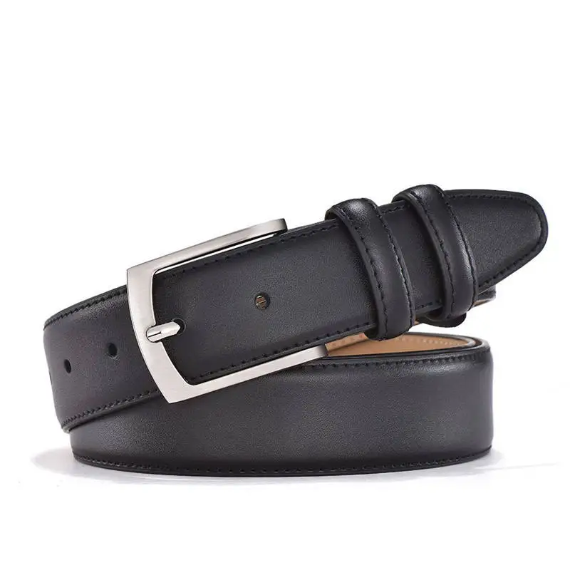 Men's Business Classic Full Grain Genuine Leather Men Dress Belt With