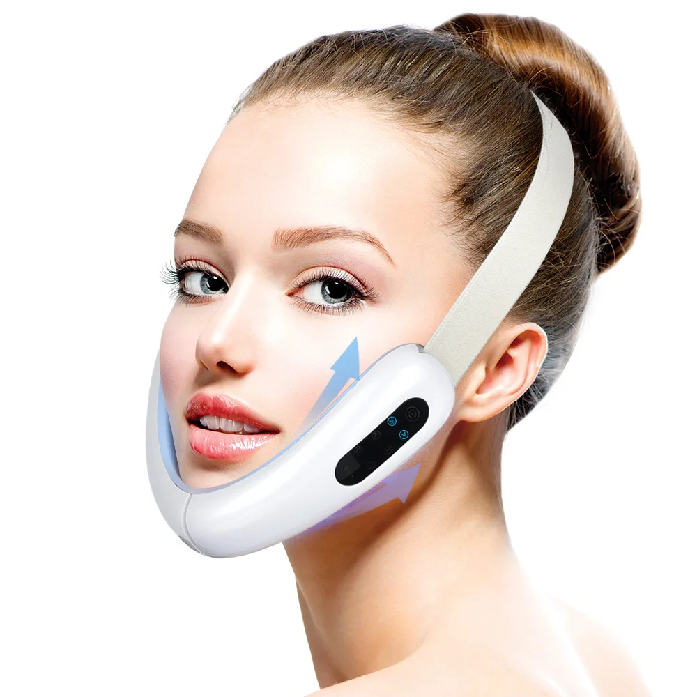 ems micro current vibration facial massager remote