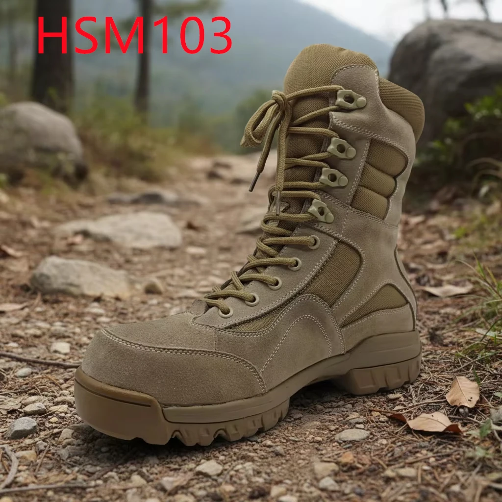 ZYF, stivali da combattimento con intersuola ammortizzata molto popolari sul mercato kuwaitiano, stivali da deserto in camoscio antistrappo per allenamento all’aperto, modello HSM103