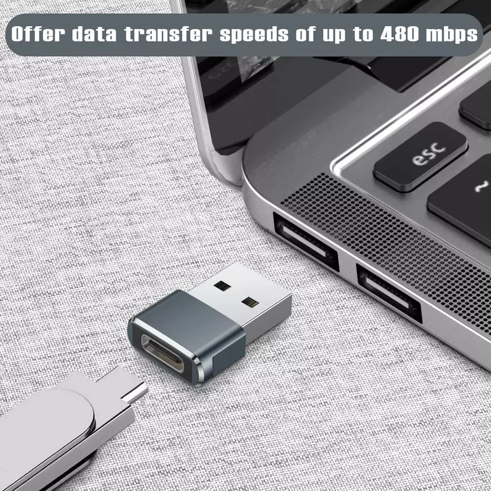 USB tipo C hembra a USB 3,1 macho Adaptador convertidor cargador para Samsung iPhone15