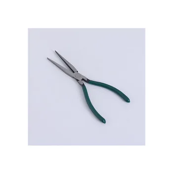 High Precision OutStanding Quality Flat Nose Jewelry V-Shaped Deep Pliers Mach 200mm DIY Grade Steel Plastic Handle Grip Clamp