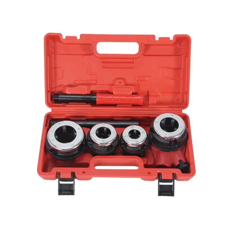 Durable Wear Resistant Manual Pipe Threader Threading Machine Kit with 3 Dies 1/2 3/4 1 Pipe Threadier Kit 