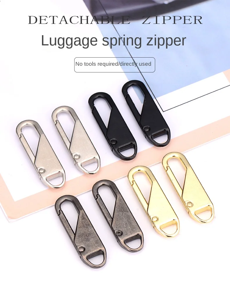 Zipper Slider Puller Detachable Instant Zipper Repain Kit Replacement For Broken Buckle Travel Bag Suitcase Zipper Head