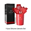 8-piece Black Stainless Handle