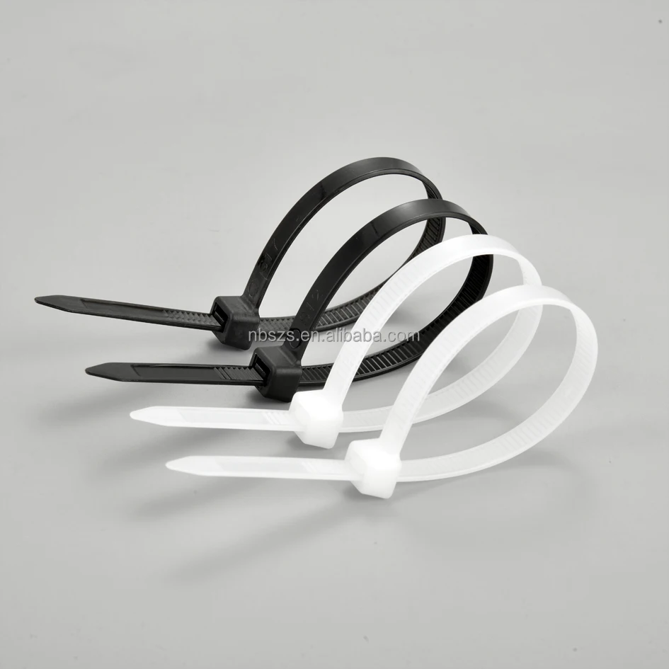 White/Black Nylon 66 Cable Ties factory