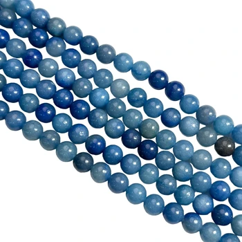 New Arrivals 4mm 6mm 8mm 10mm 12mm Round Beads Smooth Blue Aventurine Take Bad Luck Away