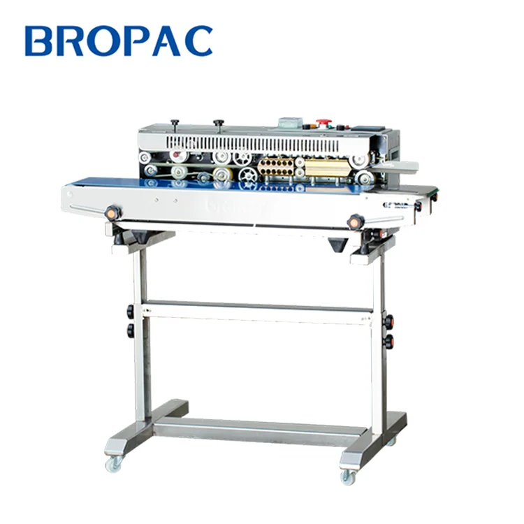 Packing Stand Ink Printing Continuous Plastic Band Bag Sealing Machine Bags Pouch Sealer FRD1000LD