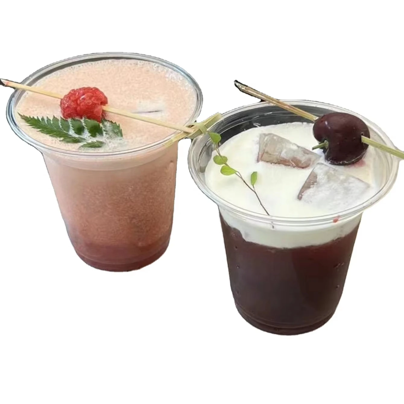 Custom PET Clear Disposable Plastic Cups with Custom Logo High Quality FDA/EU Certified for Iced Co
