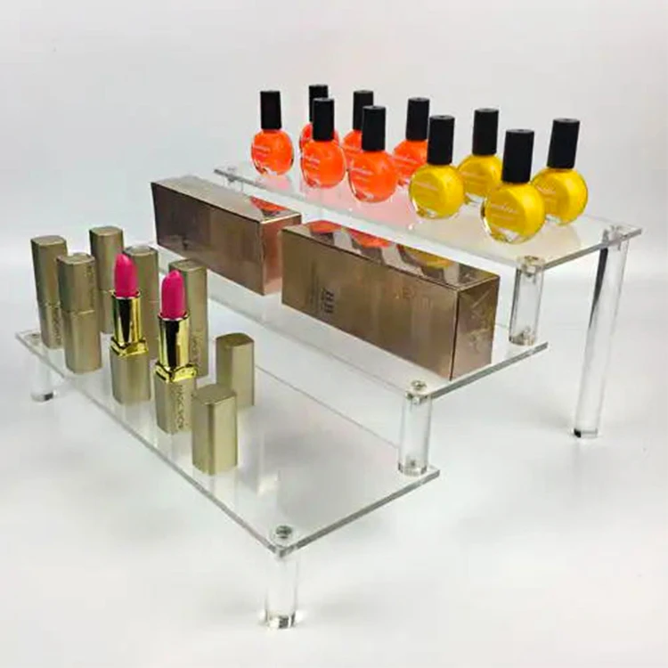 Custom Countertop Clear Acrylic Lip Balm Display Rack 41 Holes Acrylic