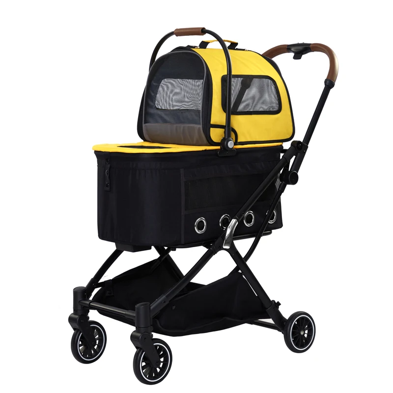 Detachable Pet Baby Stroller for Dog and Cat Foldable 2 in 1 Pet Cart  Detachable Travel Small Dog Stroller