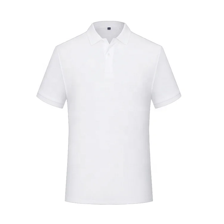 JL-82402 Silk Screen Printing Quick Dry Polyester t Shirts Wholesale Plus Size Men’s Polo Shirts White Golf Shirt Men