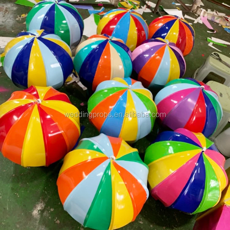 New Design Colorful Large Metal Resin Hot Air Balloon Statue for Park Outdoor Decoration