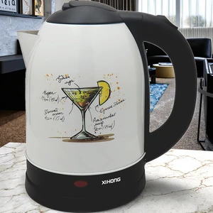 High Quality  2L Stainless Steel Electric Kettle with Customizable Patterns