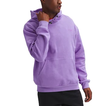 OEM Men'S Hoodie Sweatshirts Purple Factory Blank Hoodie Men Custom Logo Size Fashion Summer Gym Hoodie Slim Fit
