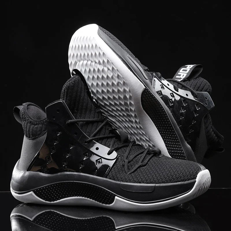 Mens Damping Basketball Boots High-Top Sneakers for Actual Combat - Main Image