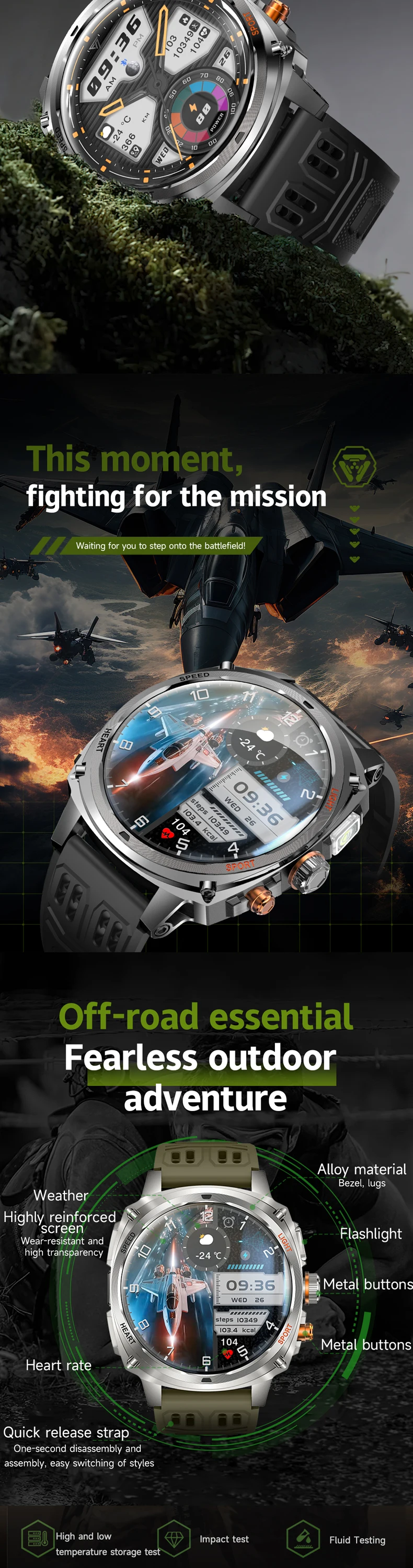 product km200 smart watch zinc alloy 175 inch mens business sports smartwatch amoled fitcloud pro smart bracelet tracker smart wear-2