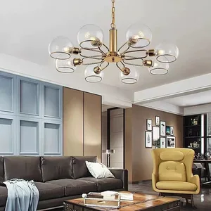 Nordic Style Chandeliers for Living Room and Hotel Wholesale Remote Control Ceiling Lighting