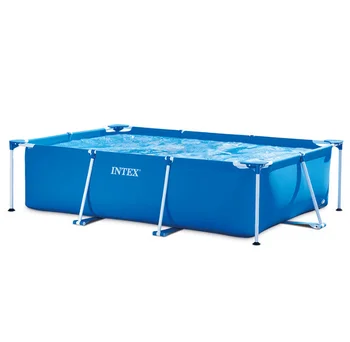 INTEX 28270 220*150*60CM Rectangle Blue Family Fun Frame Above Ground Steel Swimming Pool