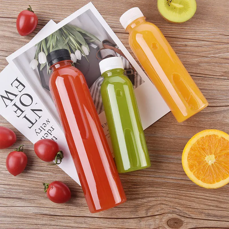100ml 200ml 250ml 300ml 350ml 400ml 500ml Cheapest Plastic PET Beverage Juice Bottle With Lid