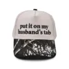 Camouflage-husbands tab trucker baseball cap