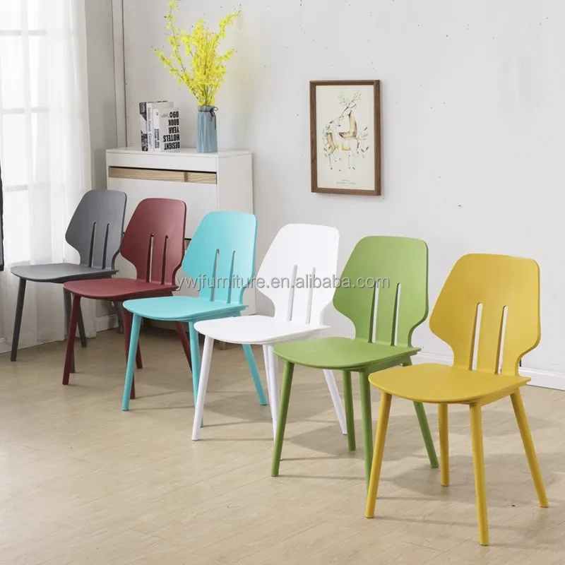 Factory Cute Cafe Chair Plastic Chair Red Wholesale Plastic Chairs For