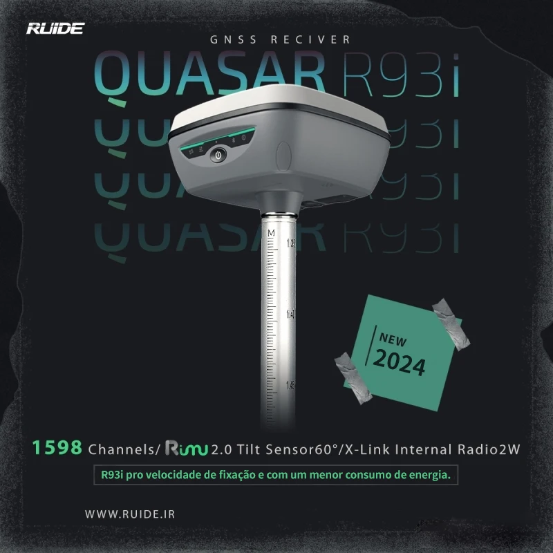 RUIDE GPS GNSS Receiver 1598 Channels RUIDE R93I Pro GNSS Receiver Base and Rover Survey Equipment