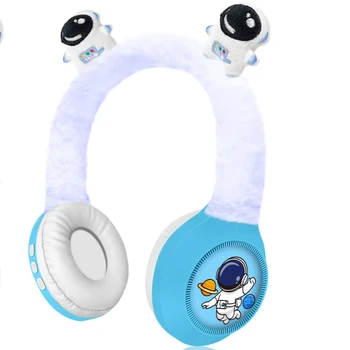 Hot Selling MSL-808 Plush Wireless  Earphones Cartoon Headworn with LED Battery Indicator Bluetooth V5.3