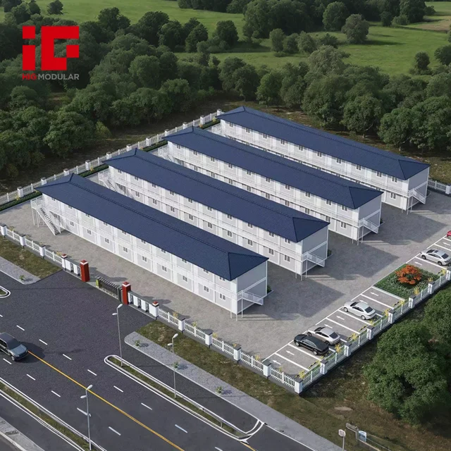 Low-Cost Prefabricated Houses Detachable Container Modular Construction Site Office Mining Labor Camp Temporary Accommodation