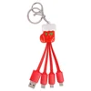 Cavo di Ricarica 3 in 1 a Forma di Calza di Natale