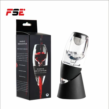 FSE Wine Aerator Aerating Pourer Spout and Decanter With Holder Filter Magic Wine Aerator Decanter Set