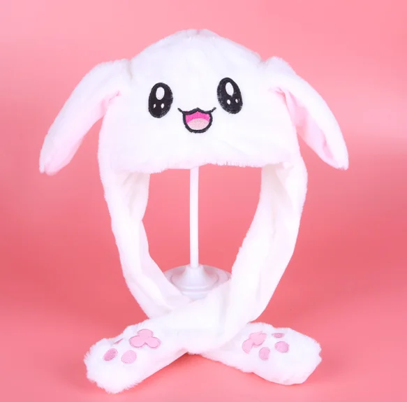 Chapeau Licorne Peluche Avec Oreilles Mobiles - Accessoire Déguisement, Fête, Cosplay - Doux Et Chaud Pour Hiver