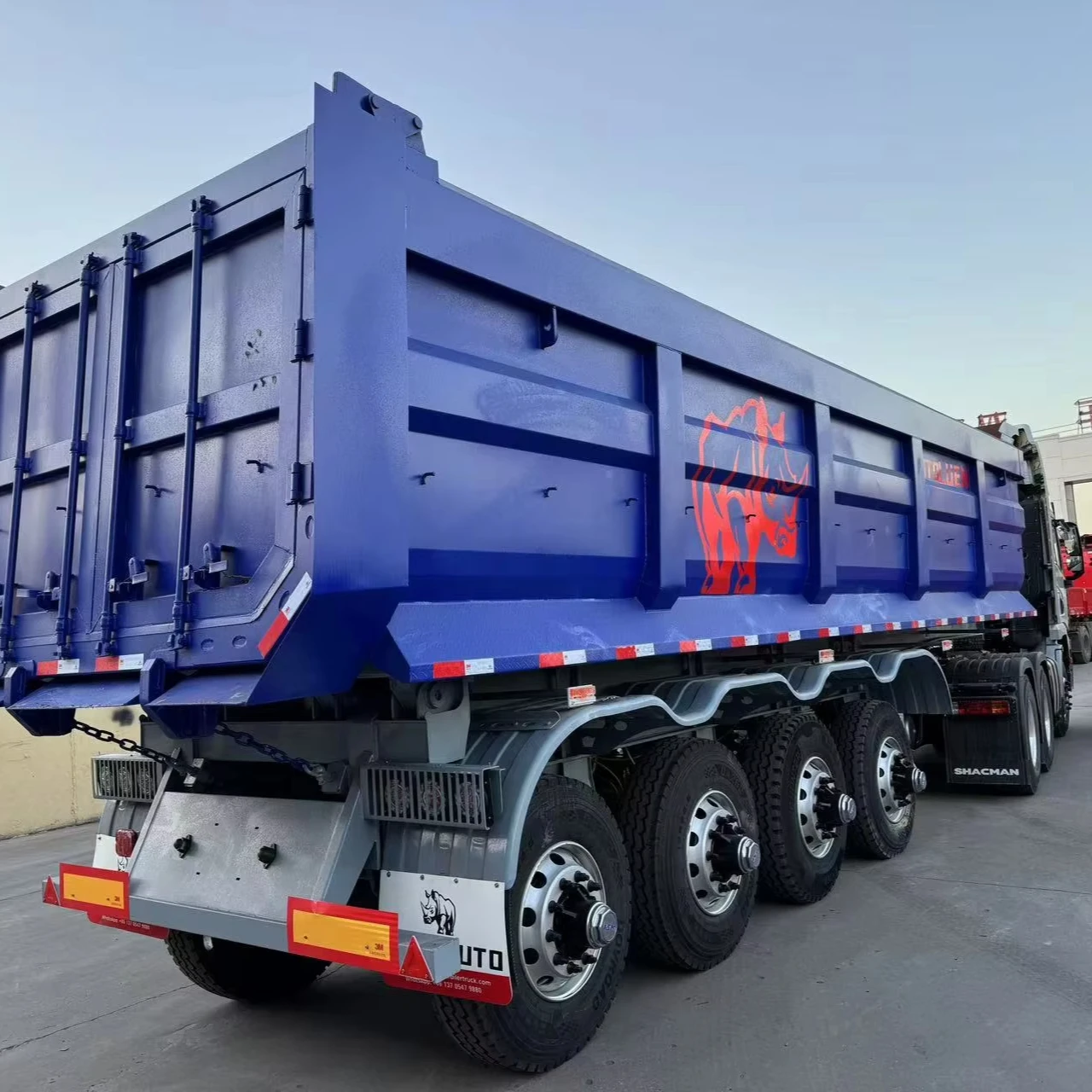 High CIMC Quality Aluminum Trailers 3 Axle 4 Axle 40 Cubic Tractor Dumper Side Tipper 28 Cbm Dump Truck Semi -Trailer for Sale
