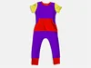 tutina a maniche corte color block