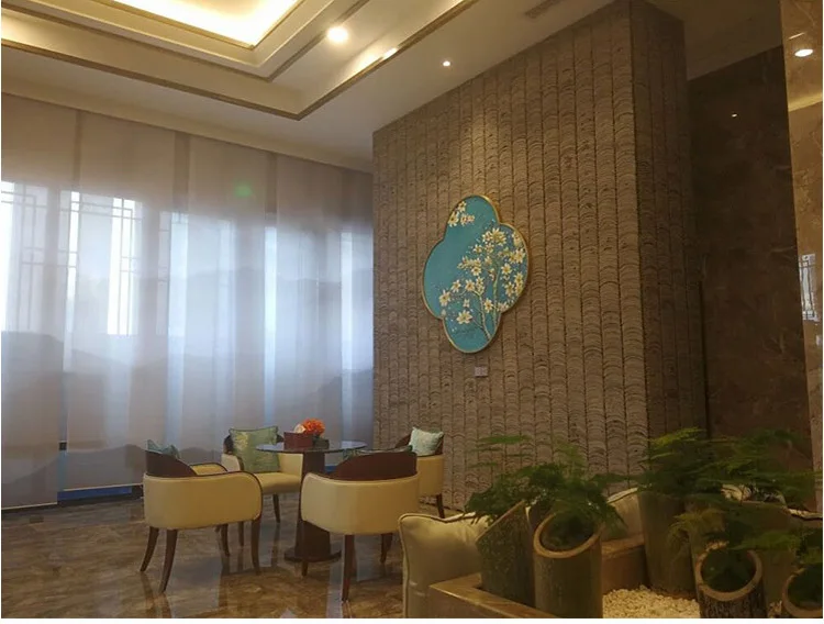 Chinese Courtyard Decorative Semi-Circular Parquet Tile Interior Exterior Landscape Garden Partition Vertical Design Roof Tiles