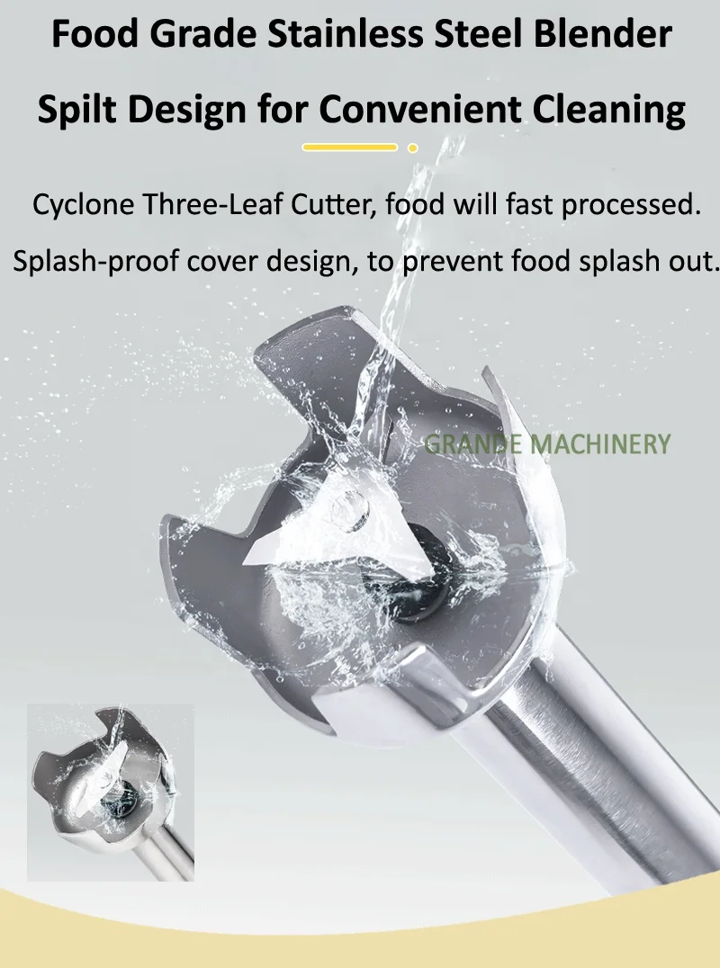 2025 Heavy-Duty Immersion Handheld Blender with Adjustable Speed Egg Milk Food Mixers Juicer Machine for Sale - Image 3
