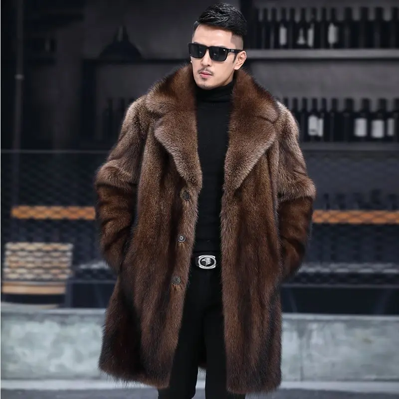 manteau fourrure homme luxe
