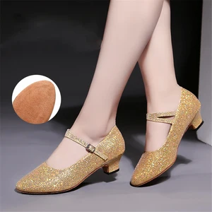 Women's Latin Dance Shoes Soft Soles Fashionable Training Performance Shoes Adult Comfortable Modern Dance Shoes