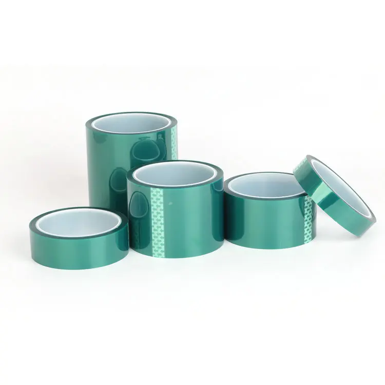 Electrical Insulation PET Film Coated Polyester Green Adhesive Tape for Laminating Glass