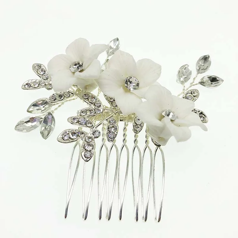 SHSS2072 AliExpress Горячая Распродажа модный керамический цветочный гребень для волос заколки цветок свадебные гребни для женщин
