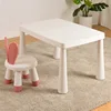 White table and red rabbit chair, anti-slip pads included.