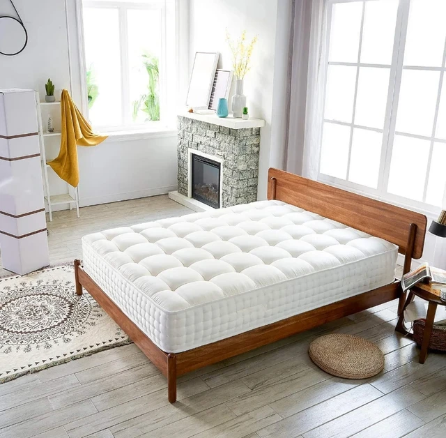 White spring foam king size mattress