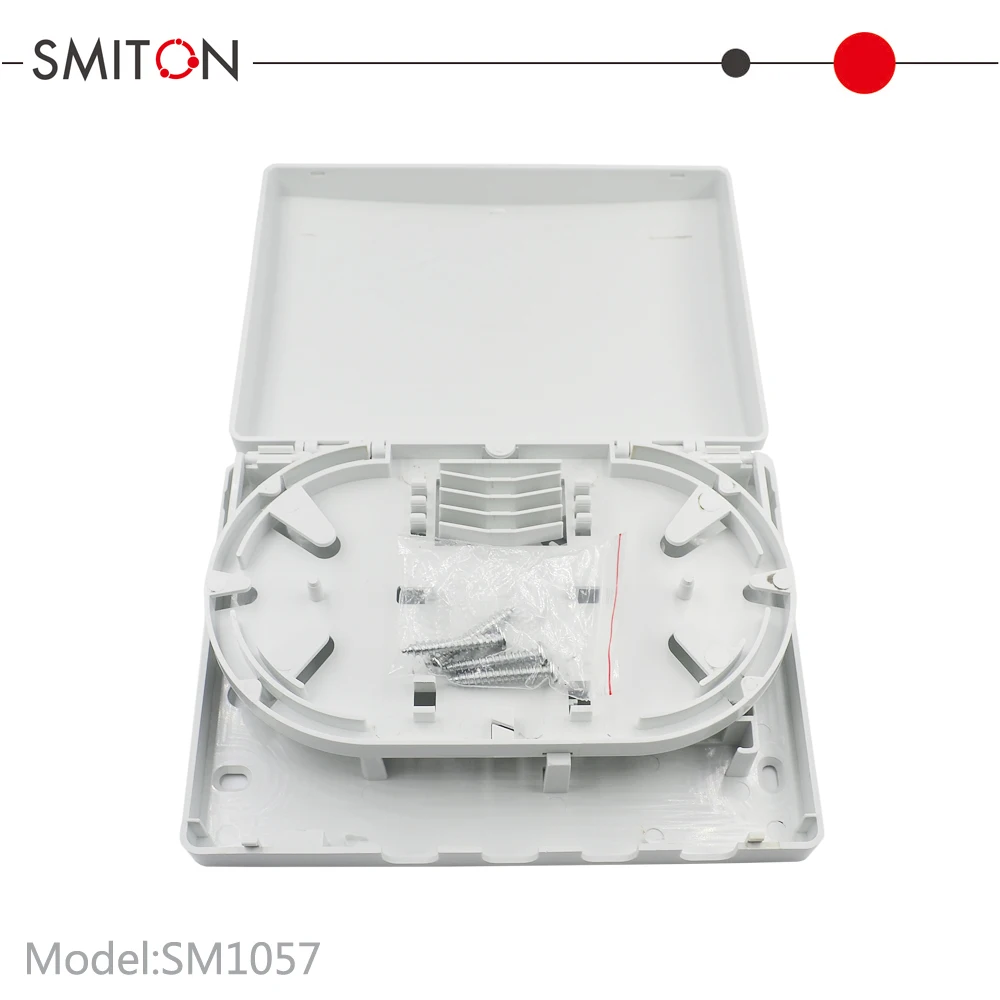 Fiber Optic 4 core FTTH Terminal Fiber Box 4port Surface Mount Outlet Box
