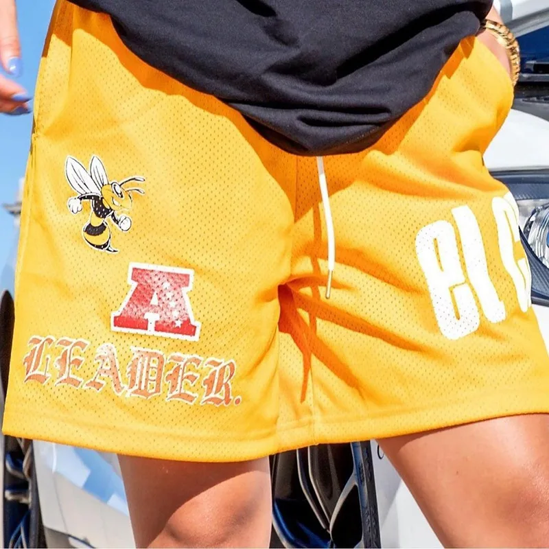 Eric EE Mænd Silketryk Pocke Shor Elastisk linning Sommer Mænds Mesh Basketball Shor Custom Til Mænd Mesh511_voghion.com