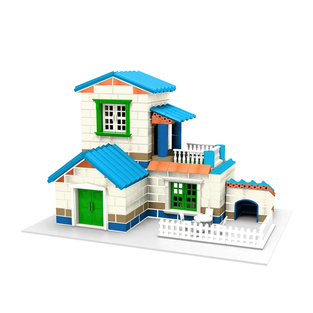 Mini Clay Bricks Building Blocks 376 Piece Set Builders Set for Construction and Stacking, Kids Educational Learning Toy