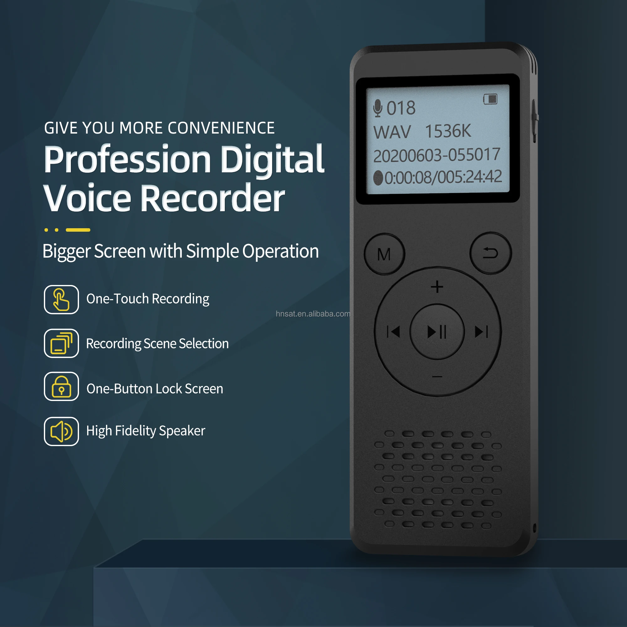 HNSAT Digital Voice Recorder 110 Hours Long Time Recording dvr-818