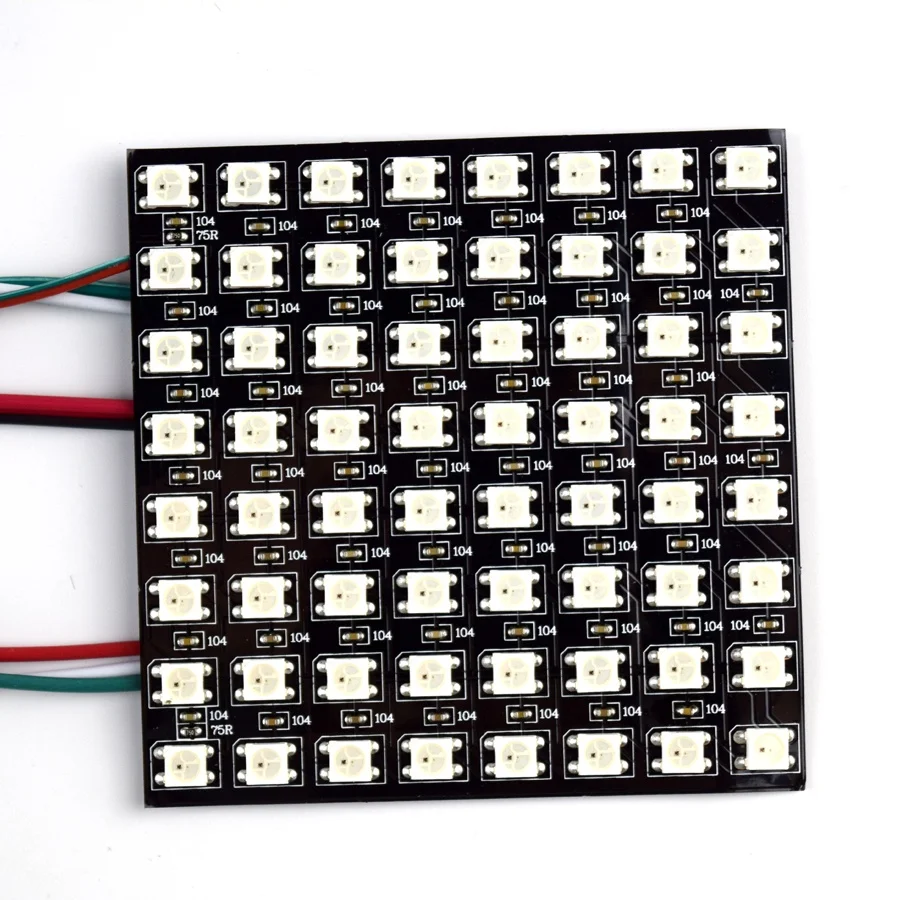 Flexible Matrix 8x8 - 64 LED RGB - WS2812B Einzeln Adressiert