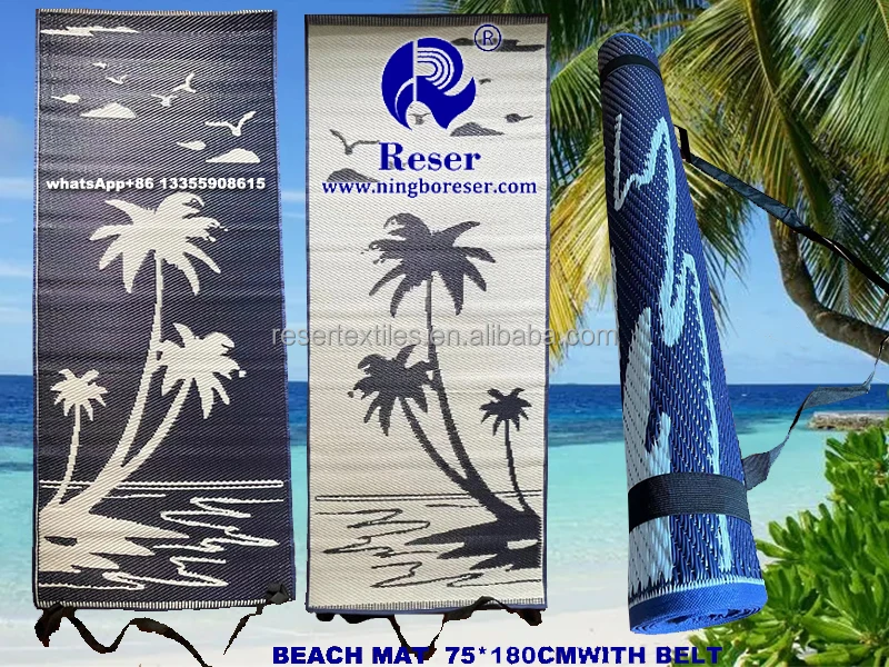 PP Handy Strap for Picnics RV Outings Weather-Resistant -Proof Beach Mat for Summer Accessory