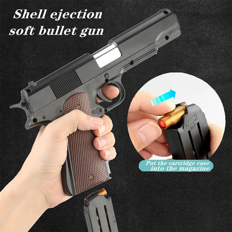 Toy Gun 1911 Shell Ejecting Soft Bullet Toy Gun For Adults Kids Foam ...