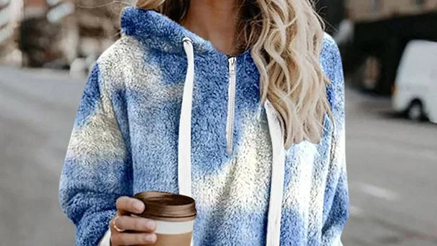 Sherp Fleece Pullover Hoodie,Womens 