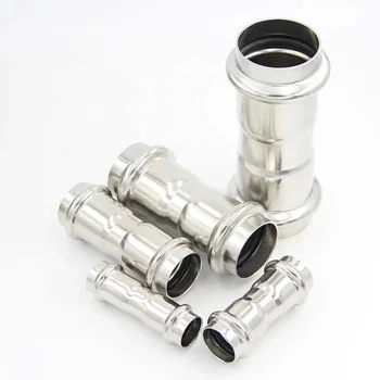 Stainless Steel Double Press Fittings, Reducing Coupler, 304/316L, Water Pipe, Hygienic, Wenzhou, OEM/ODM